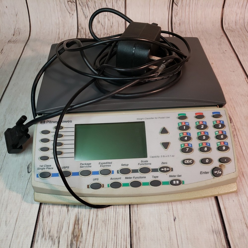 PITNEY BOWES 5-LB Weight Classifier Postal Scale USPS UPS POSTAGE W/Cords WORKS