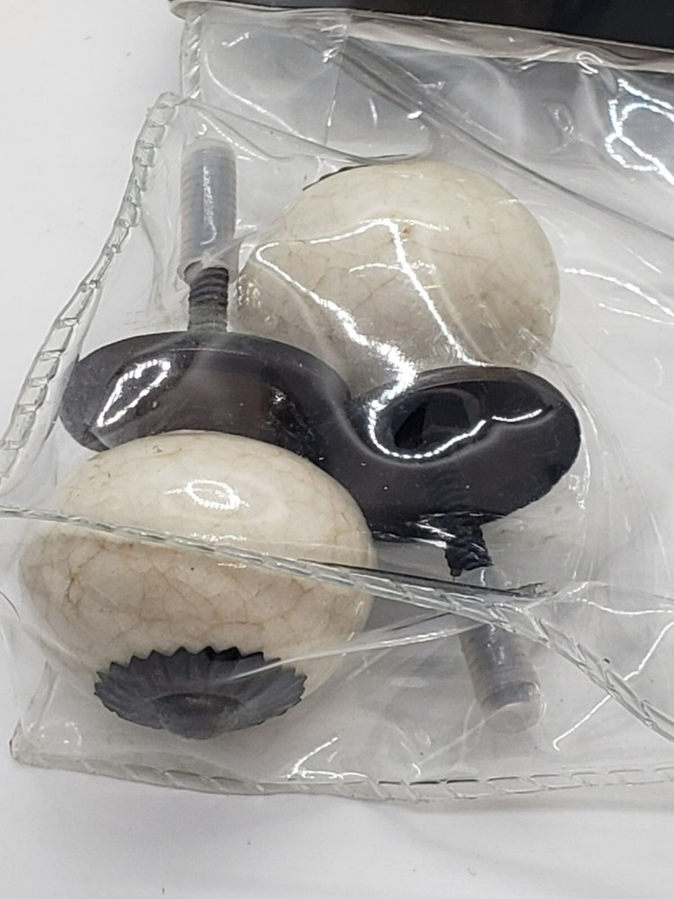 12 Drawer pulls Ceramic Porcelain Crackle Tradewinds Designer Collection