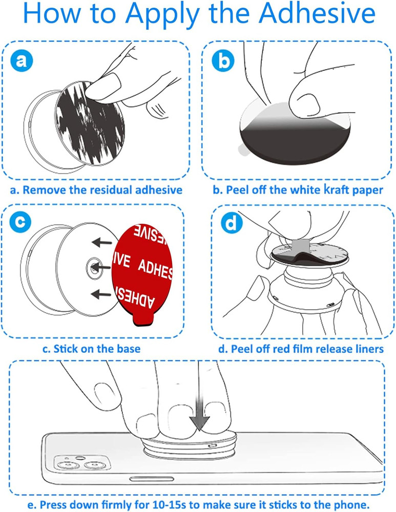 8 Pack Replacement Adhesive Pads for Pop Expanding phone Stand and Socket