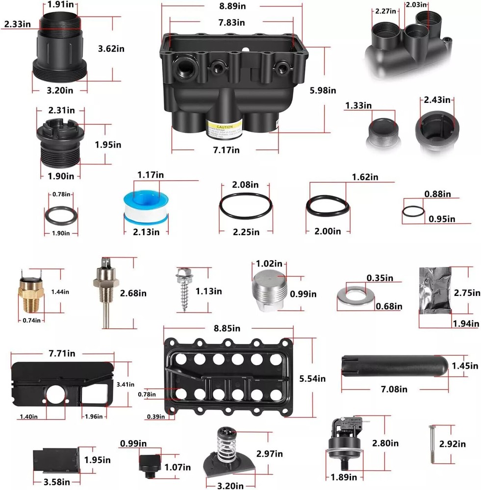 For Pentair Mastertemp Pool Heater 77707-0016 460736 Manifold Replacement Kit