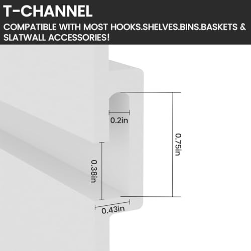 Slatwall Panel Wall Storage Systems, 4x8 ft Slat Wall Paneling Garage White