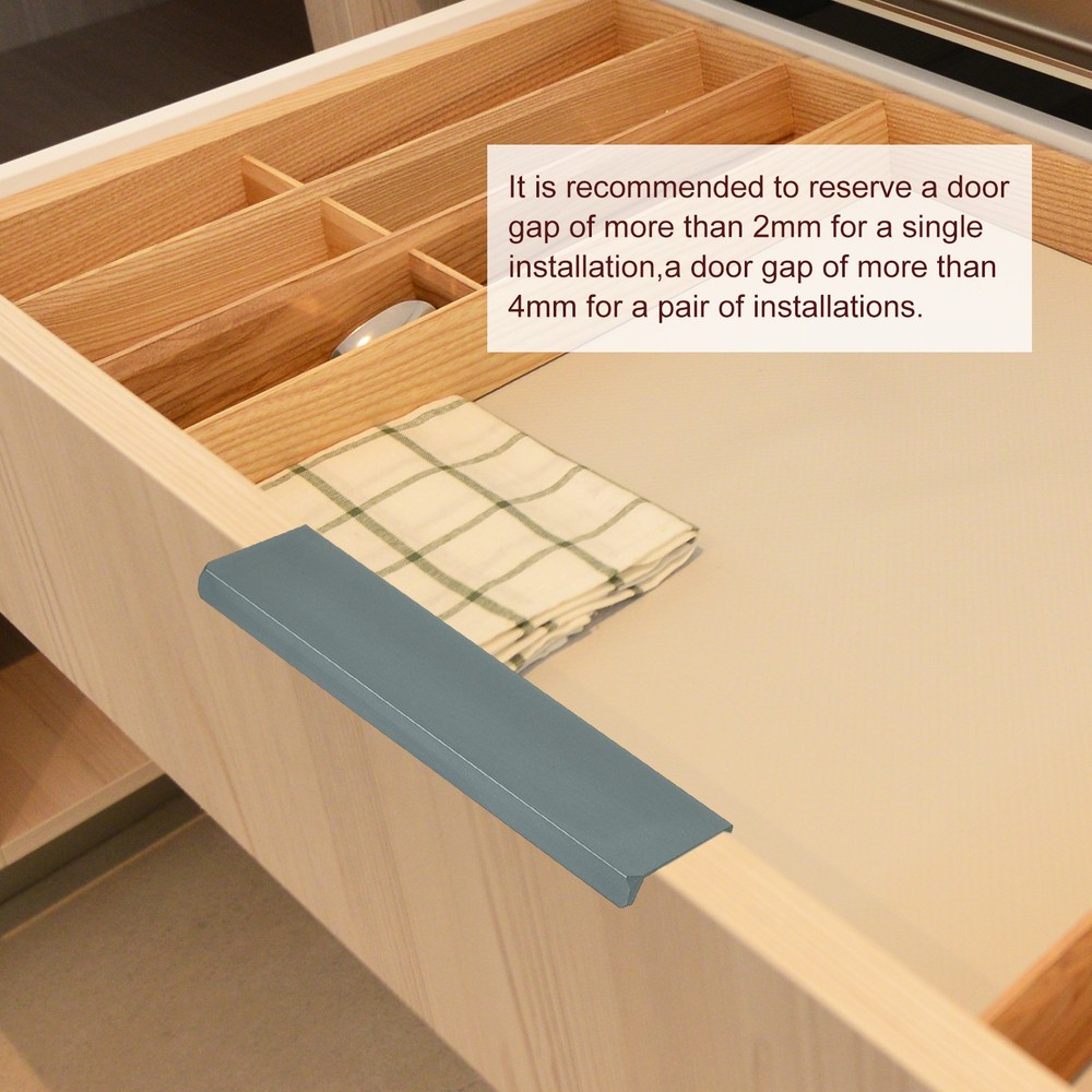 Cabinet Edge Finger Pull, 3pcs 800mm / 31.5" Hidden Cabinet Pulls, Gray