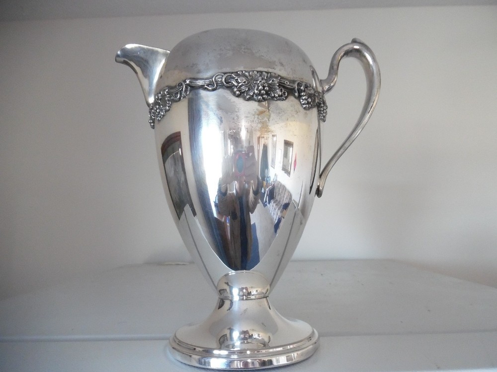Vintage 10" Gotham 605 Silver plate Water Pitcher