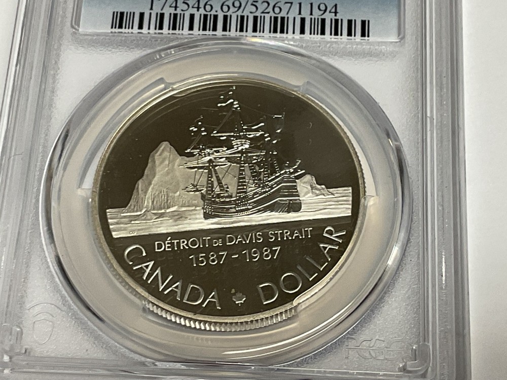 1987 Canada John Davis Silver Dollar PCGS PR-69 DCAM