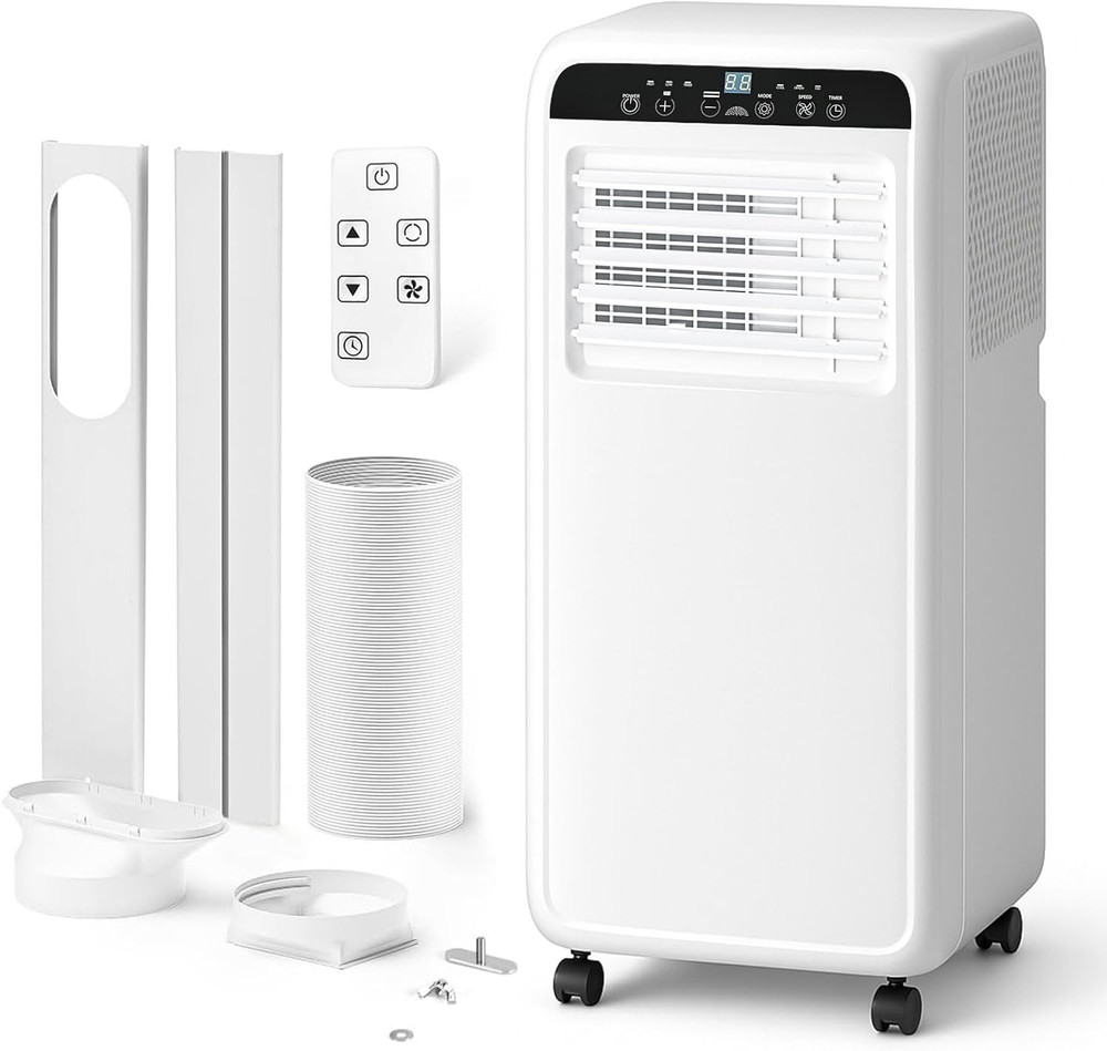 8,000 BTU Portable Air Conditioner, 3 in 1 AC Unit with Built-In Cool, Dehumidif