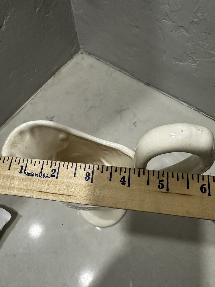 Vintage Hand Signed Vase White 10”