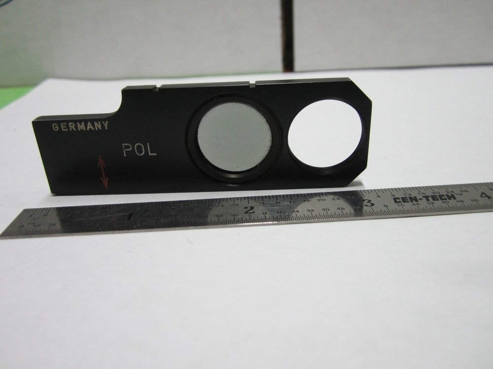 MICROSCOPE SLIDE POLARIZER FILTER LEITZ [some delamination] OPTICS BIN#F1-17