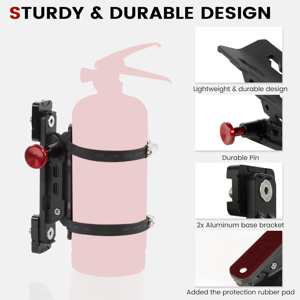Molle Panel Fire Extinguisher Mount - Tactical Car Quick Release Fire Extinguish