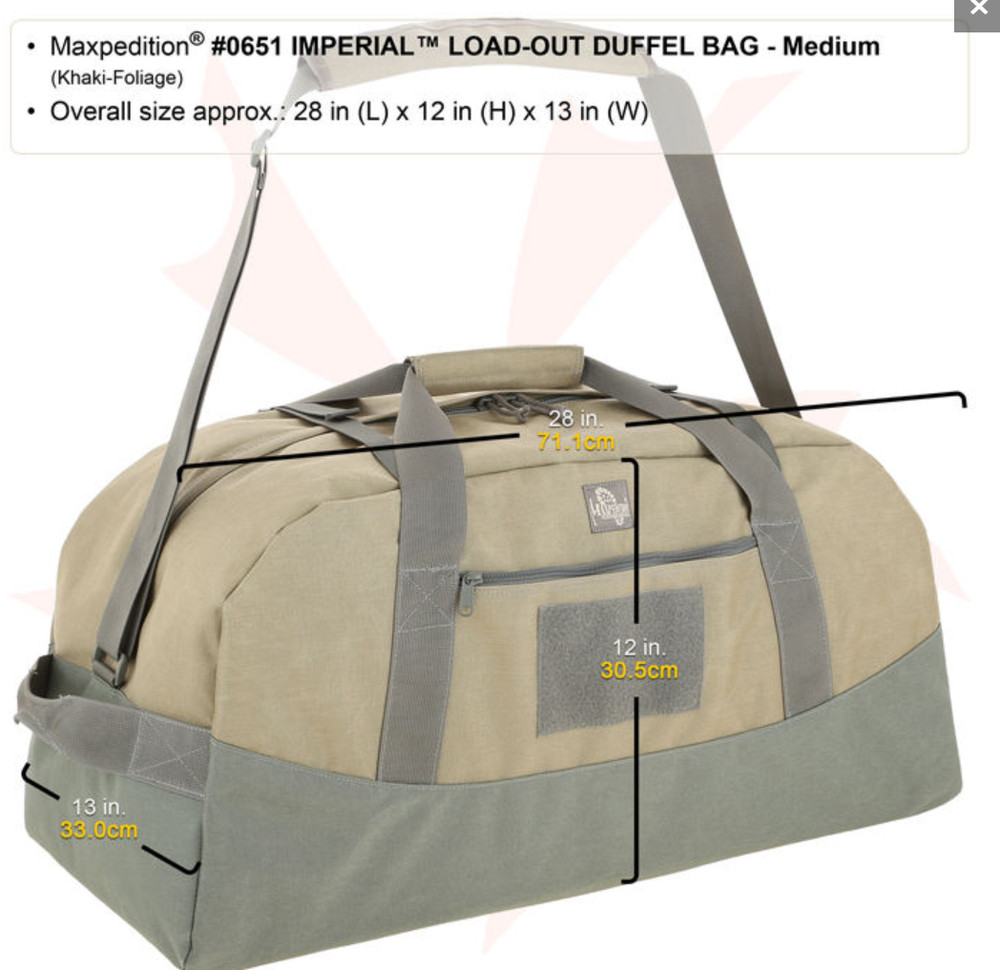 MAXPEDITION - IMPERIAL LOADOUT DUFFEL (M)