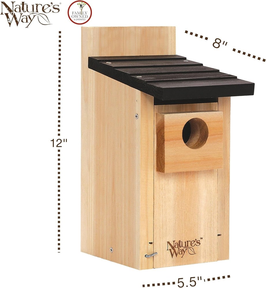 Durable Bluebird Nesting House - Cedar Construction with Elevated Mesh Floor