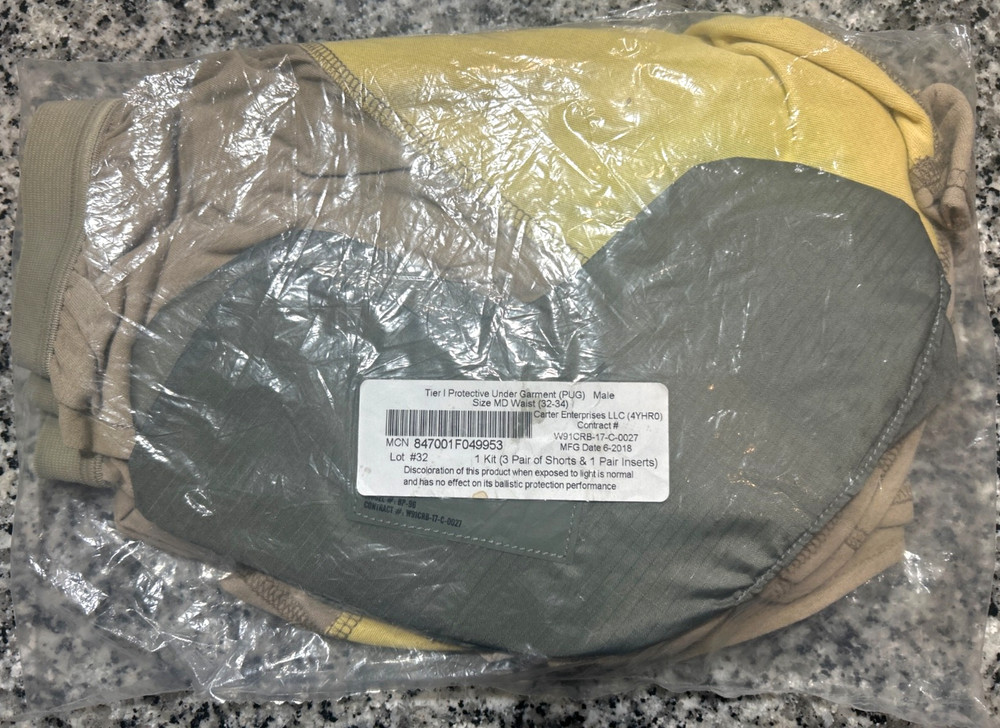 BODY ARMOR BLAST PROTECTIVE UNDERGARMENT BALLISTIC TRUNKS; NEW; MEDIUM