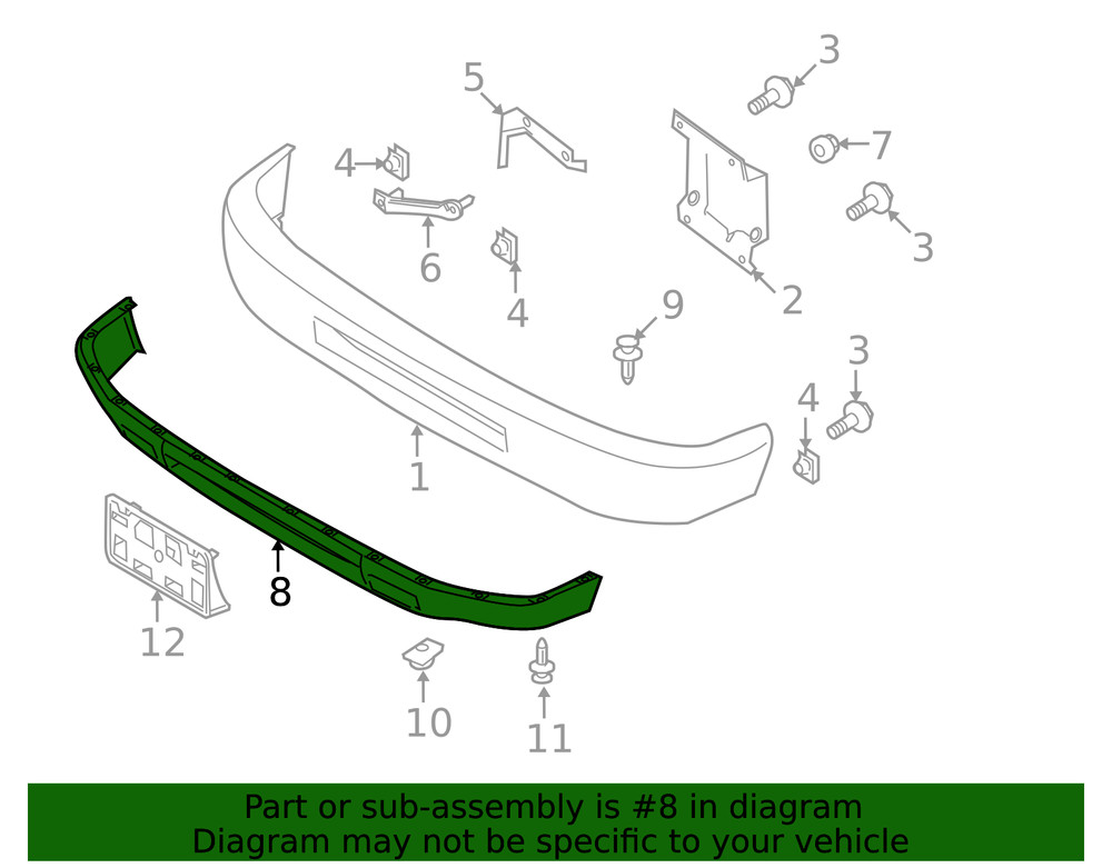 Genuine Ford Valance Panel 8C2Z-17626-AA