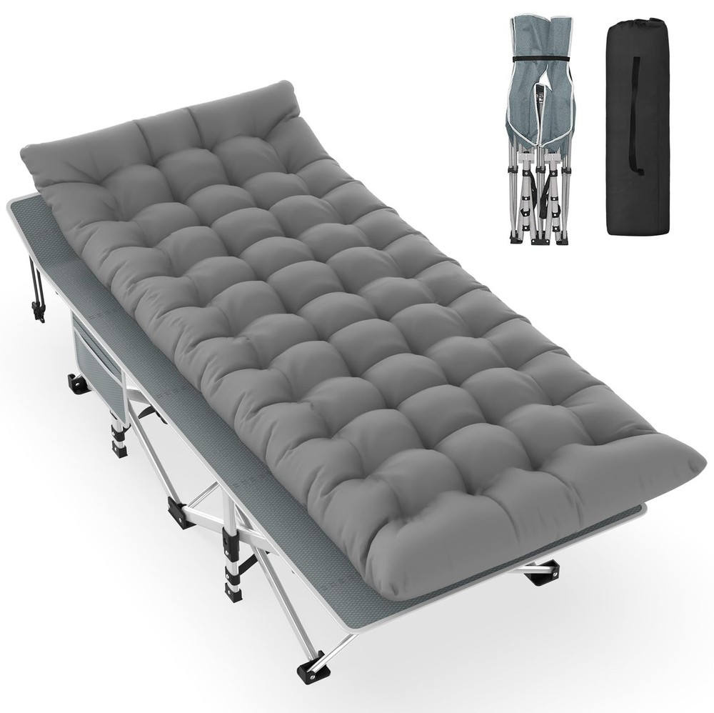 Camping Cot, Folding Camping Cots for Adults, Portable Sleeping Cot with Carry B