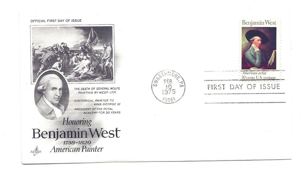 1553  Benjamin West American Painter, ArtCraft  FDC