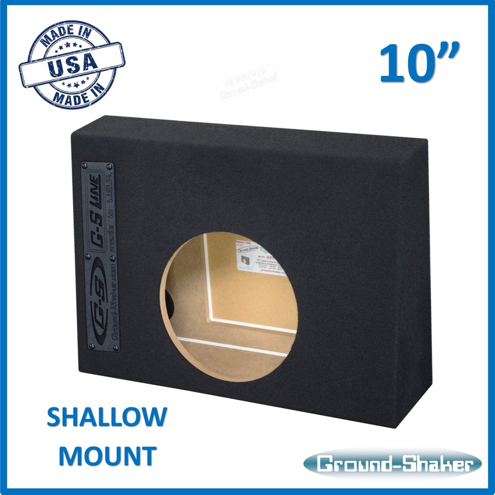10" Single Sealed Shallow Mount Sub Box Slim Speaker Box Subwoofer Enclosure