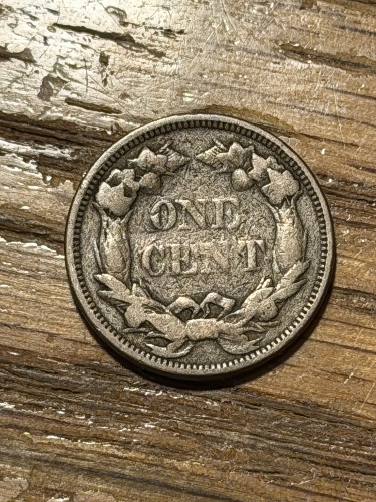 1858 Small Letters Flying Eagle Cent FINE +