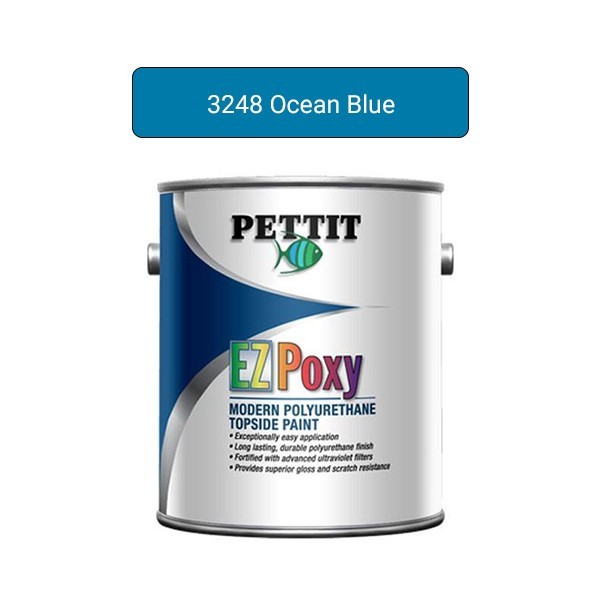 Pettit 3248Q EZ-Poxy Polyurethane Topside Finish, Ocean Blue - Quart