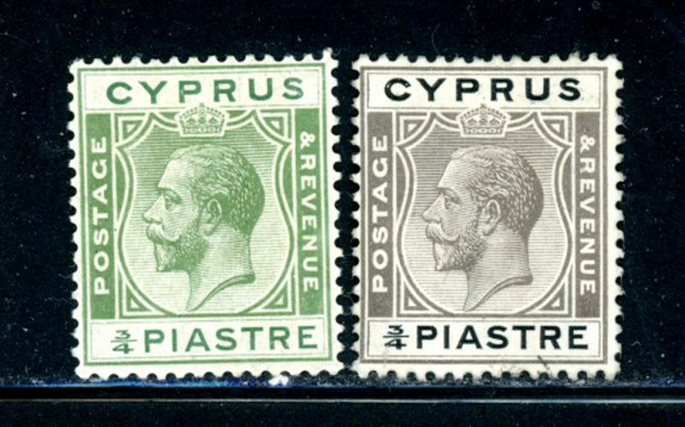 Cyprus Scott # 92 - MH, 93 - Used - CV=$8.75