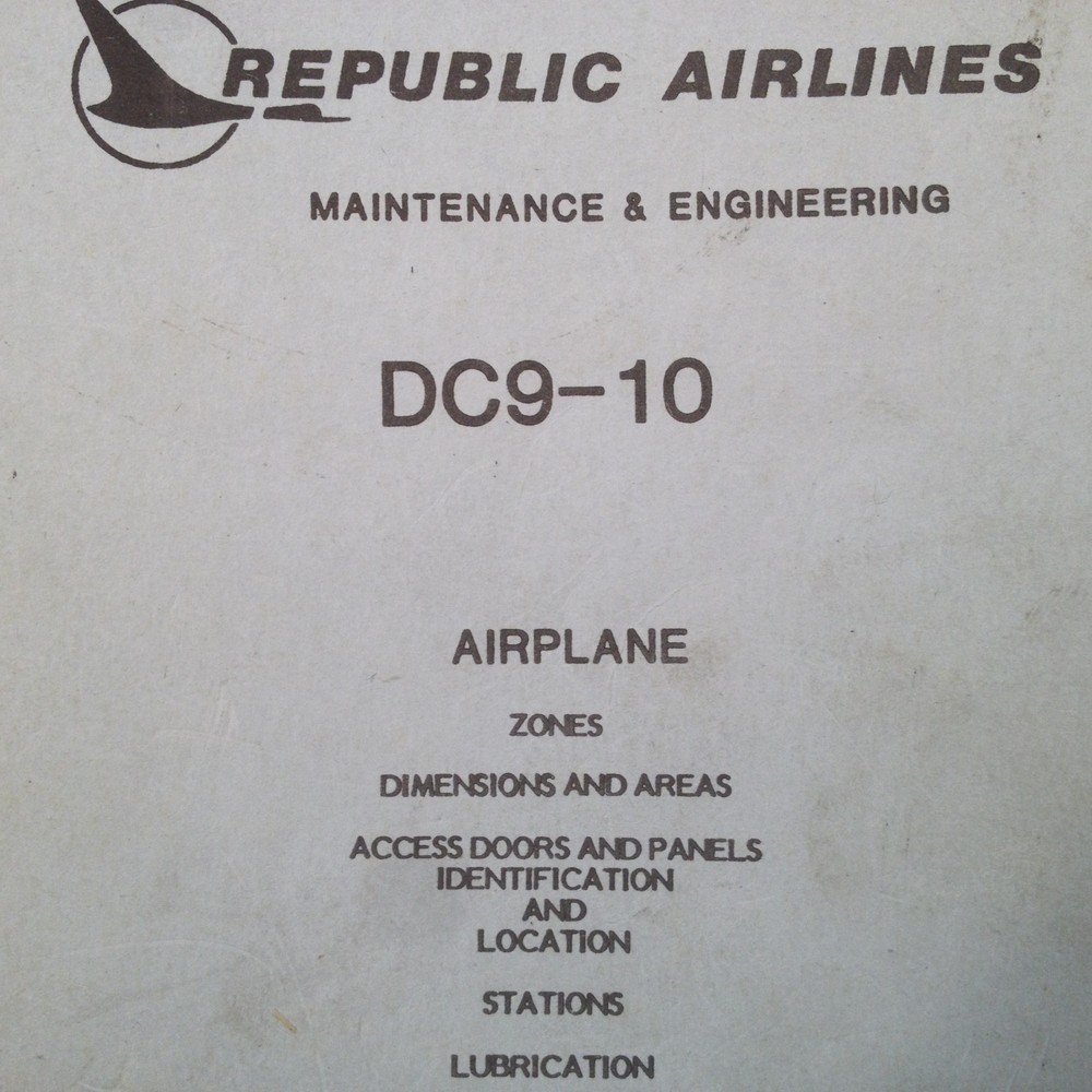 DC9-10 Maintenance & Engineering Zones, Stations, Lubrication Doors Booklet