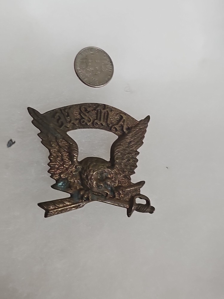 Rare Civil War U S Marines Solid Brass