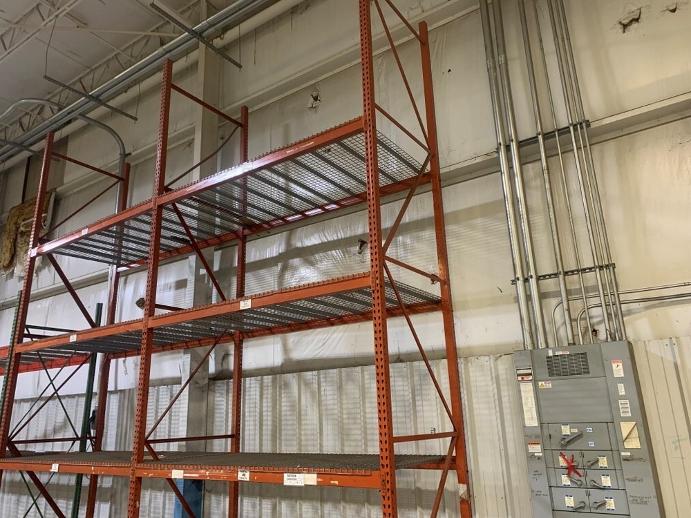 20’ X 54” PALLET RACKING UPRIGHT, DOUBLE TEAR DROP
