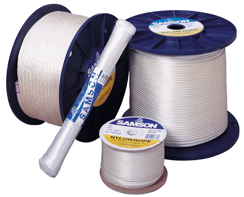 Samson Rope 019 012 005 030 Solid Braid Nylon 3/16 X 500'