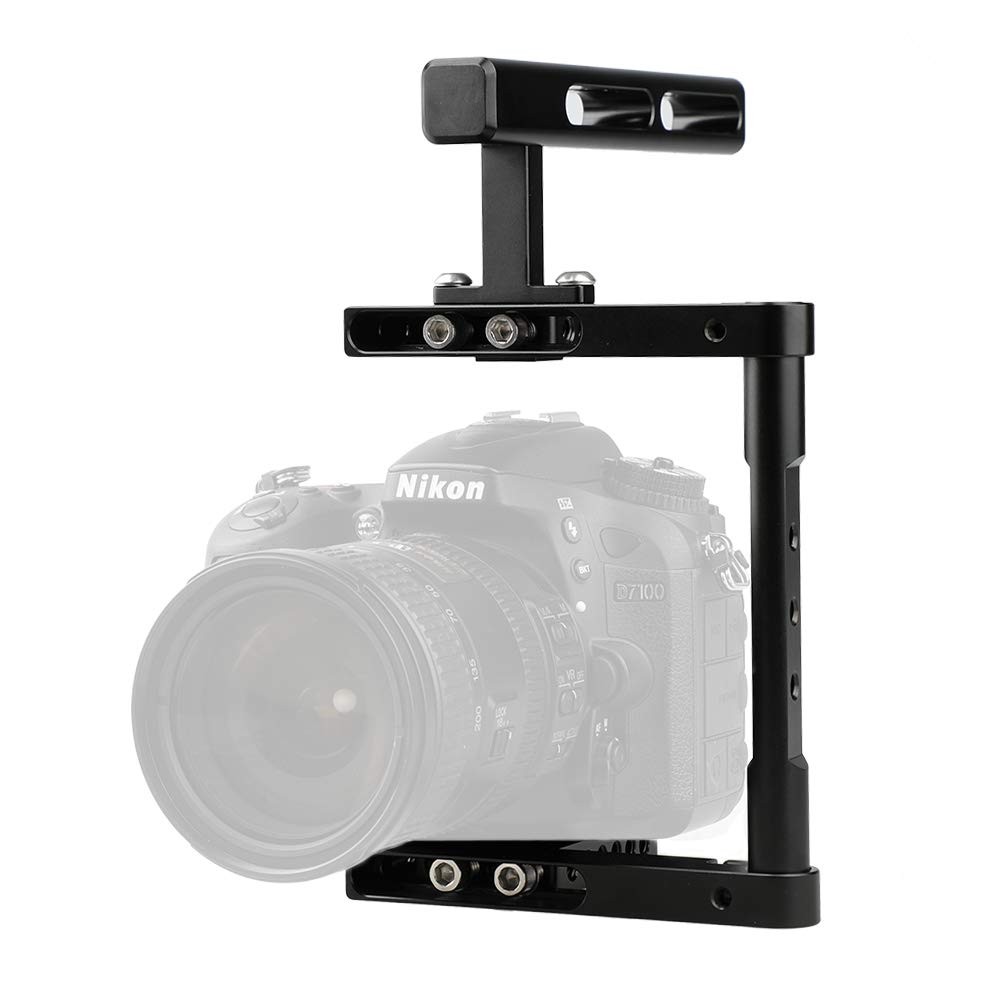 CAMVATE Basic Camera Cage Rig with Top Handle Universal Use - 1897 Black