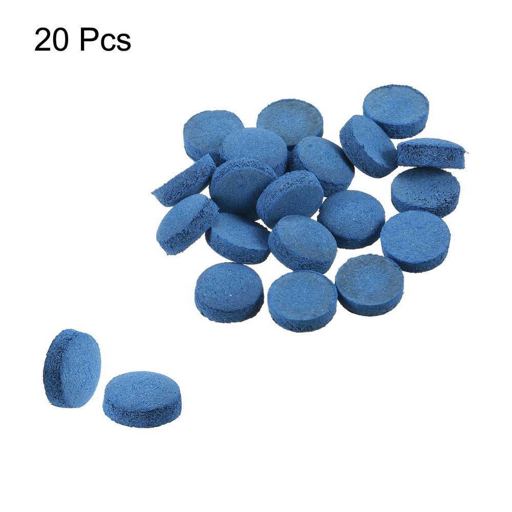 11mm Billiard Slide Stick Tips, 20pcs Replacement Tips, Blue