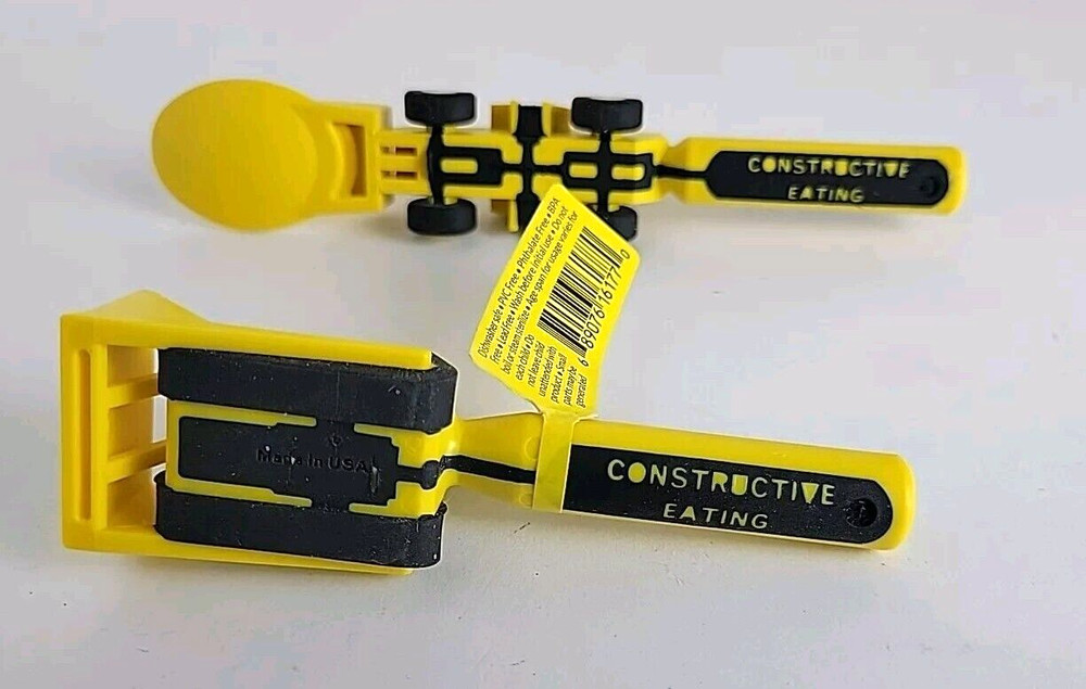 Constructive Eating® FRONT LOADER SPOON & BULL DOZER PUSHER (USA Made)