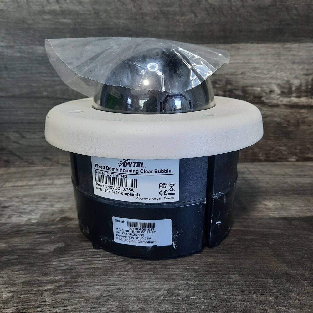 DVTEL DVT9460ARC-D2N Security IP Camera Fixed Dome Bubble DVT-VDHD Tested/Works