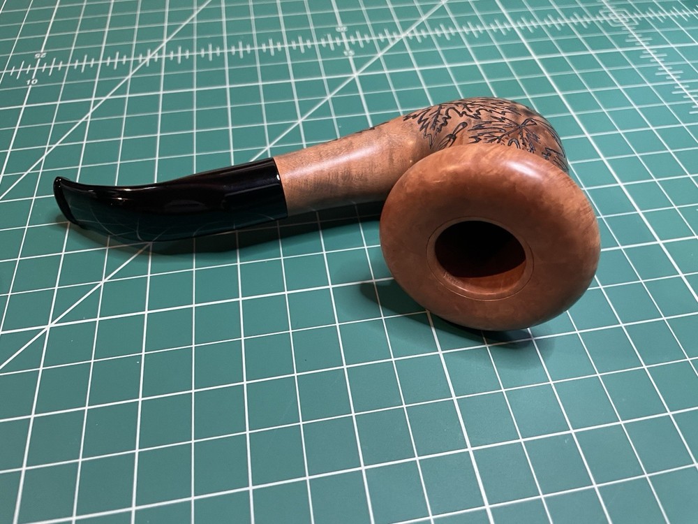 Peter Toth Calabash (Fall Theme) Handmade Briar Pipe, New