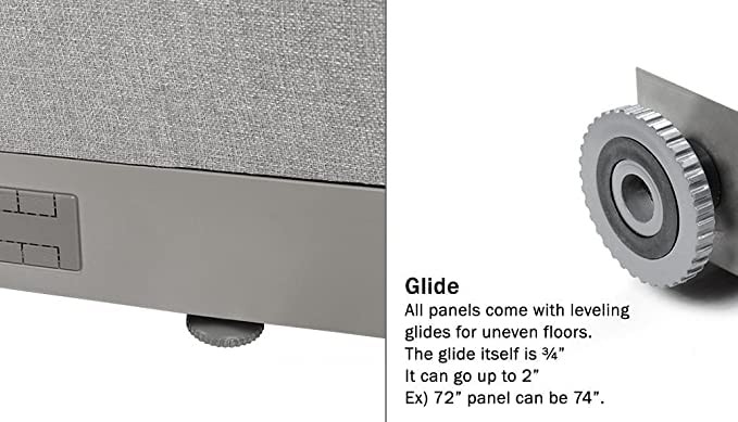 Office Partition Single Panel (30"w x 60"h) 2.5ft x 5ft