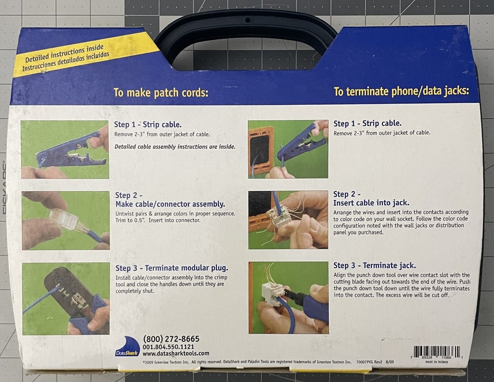 Paladin Tools PA70007 Data Shark Network Tool Kit