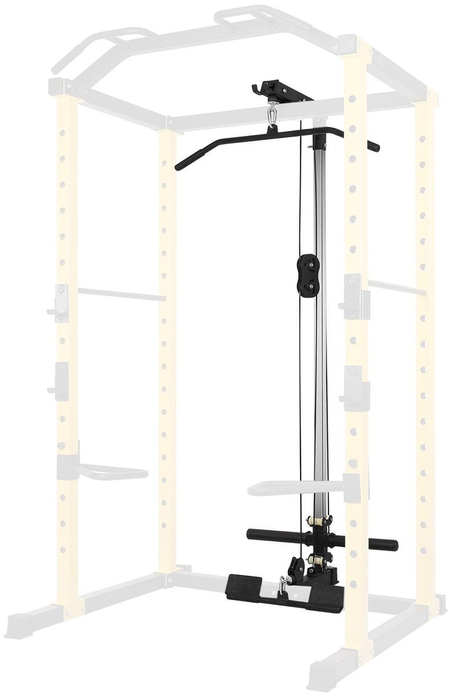 1000 Lb Capacity Adjustable Power Cage Rack Lat Pull Down Cable Crossover New