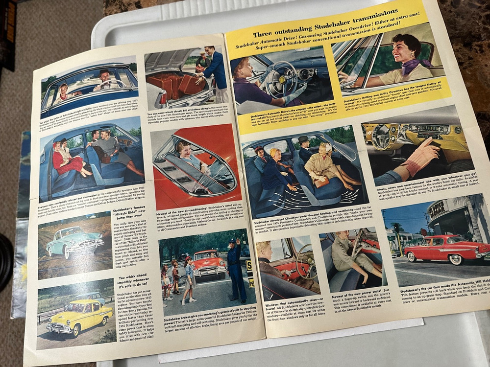 1955 STUDEBAKERS Official Sales Brochure - 1955!