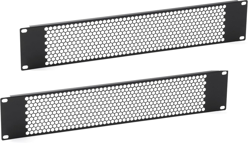 2PCS 2U Blank Rack Mount Panel Spacer with Venting for 19'' Server Rack Enclosur
