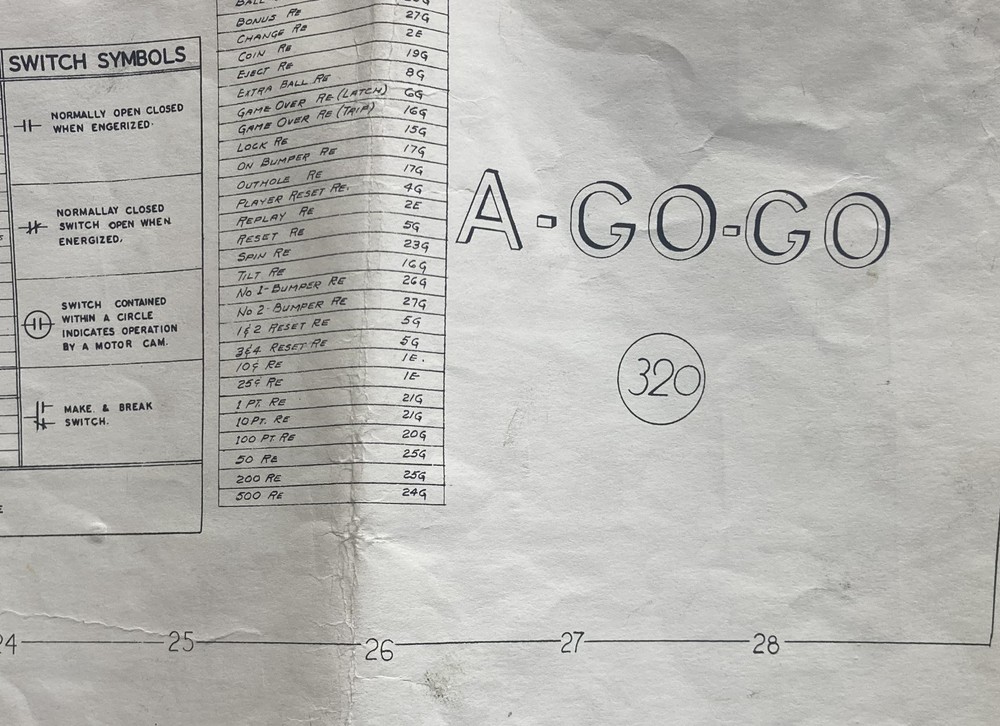 Williams A-Go-Go Pinball Schematic