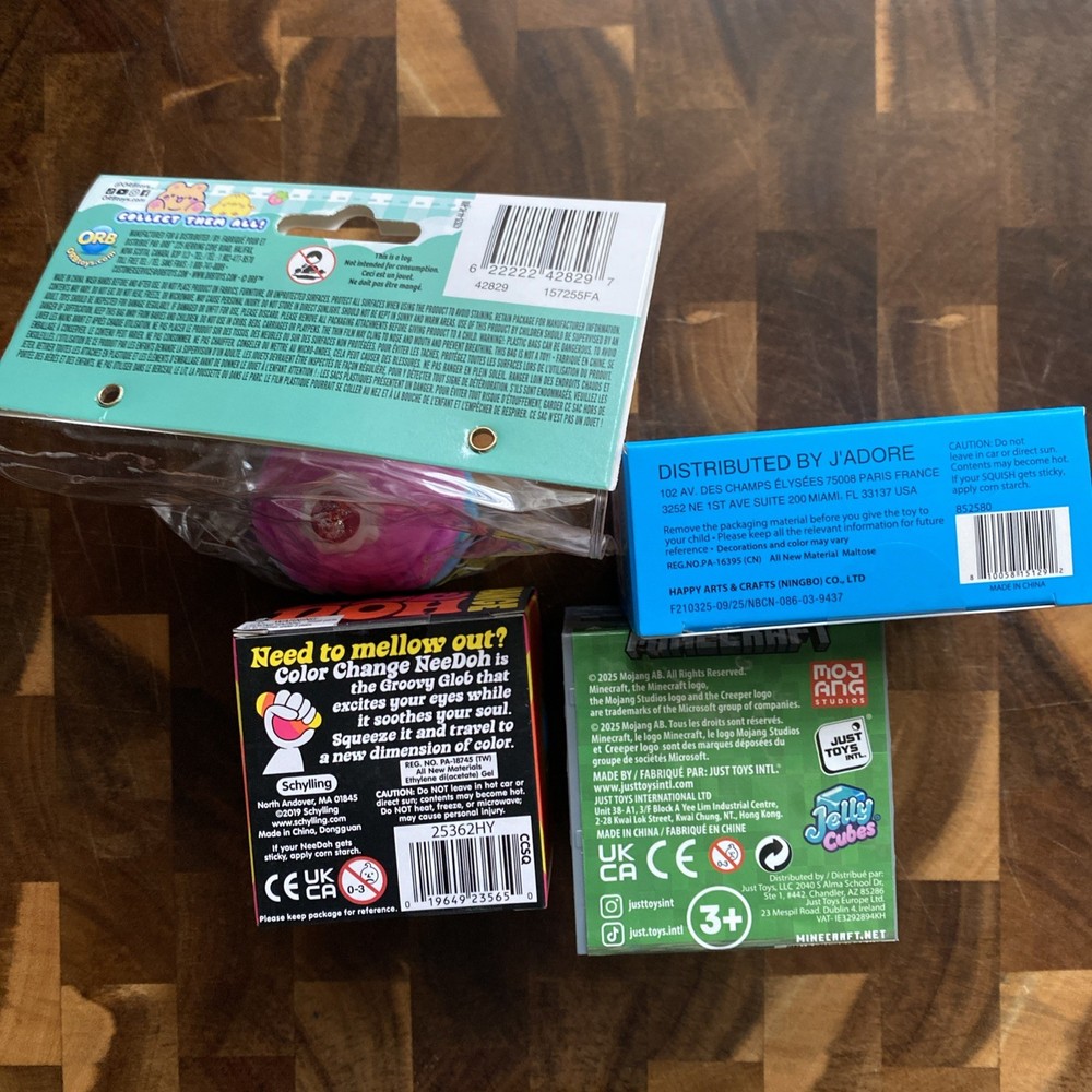 VIRAL NeeDoh, Minecraft, Donut Dough, Taba-licious Ultimate Squish Bundle, NEW