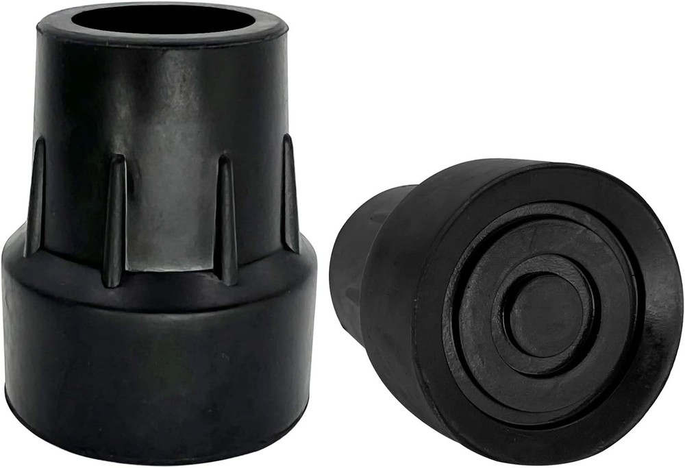 Essential 1-Inch Replacement Cane Tips - Safe, Durable & Skid-Resistant