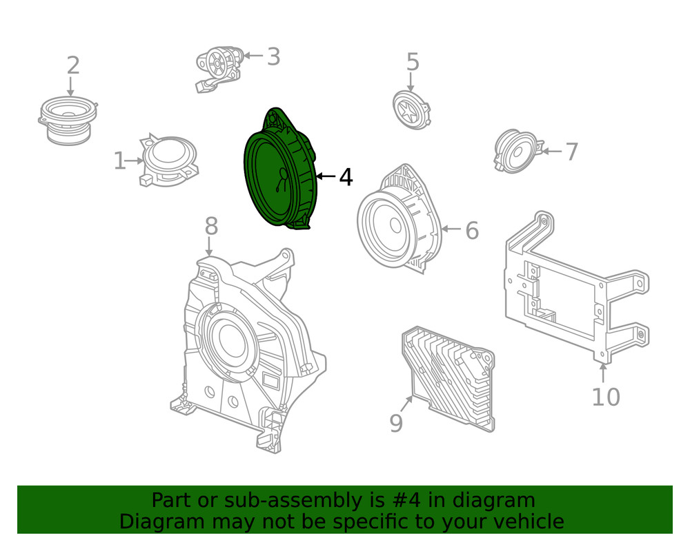 Genuine GM Front Dr Speaker 85032667