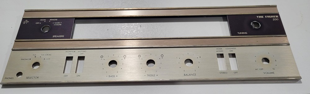 Fisher 200T Stereo Receiver Face Plate