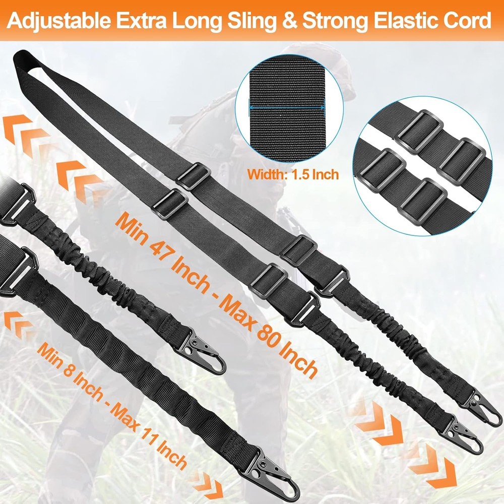 Tactical Adjustable Quick Release 2 Point Rifle Gun Sling Strap +Shoulder Padded