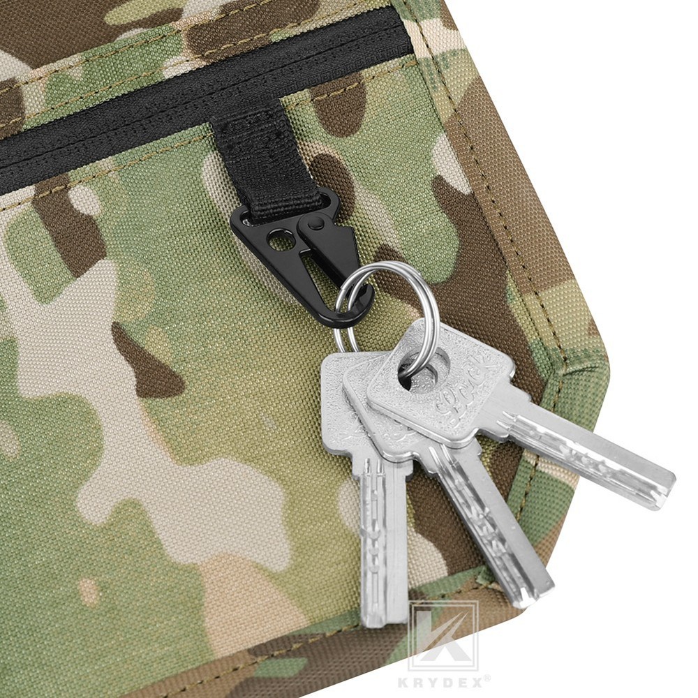 KRYDEX Tactical Organizer Panel Hook Backed Admin EDC Holder Lightweight MC Camo