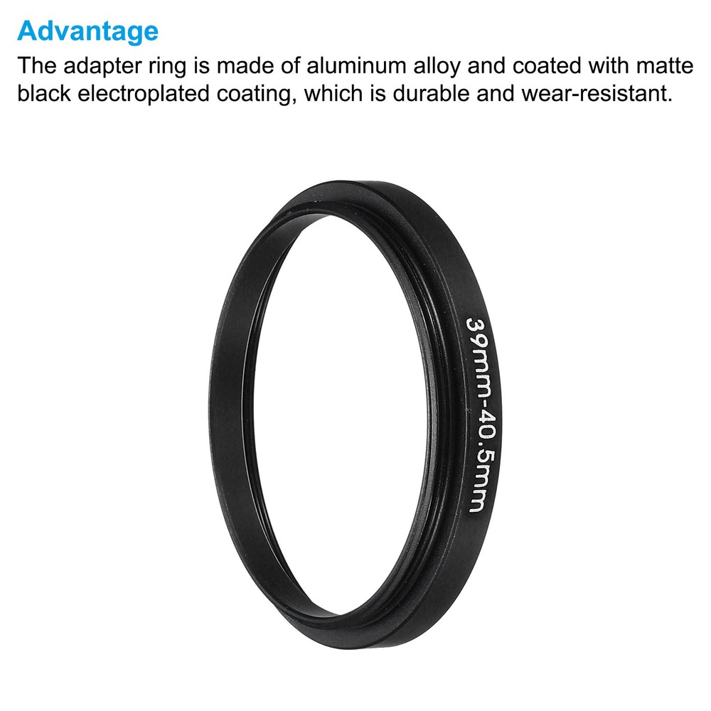 39mm-40.5mm Step Up Ring Camera Lens Filter Adapter Ring Filter with Cloth