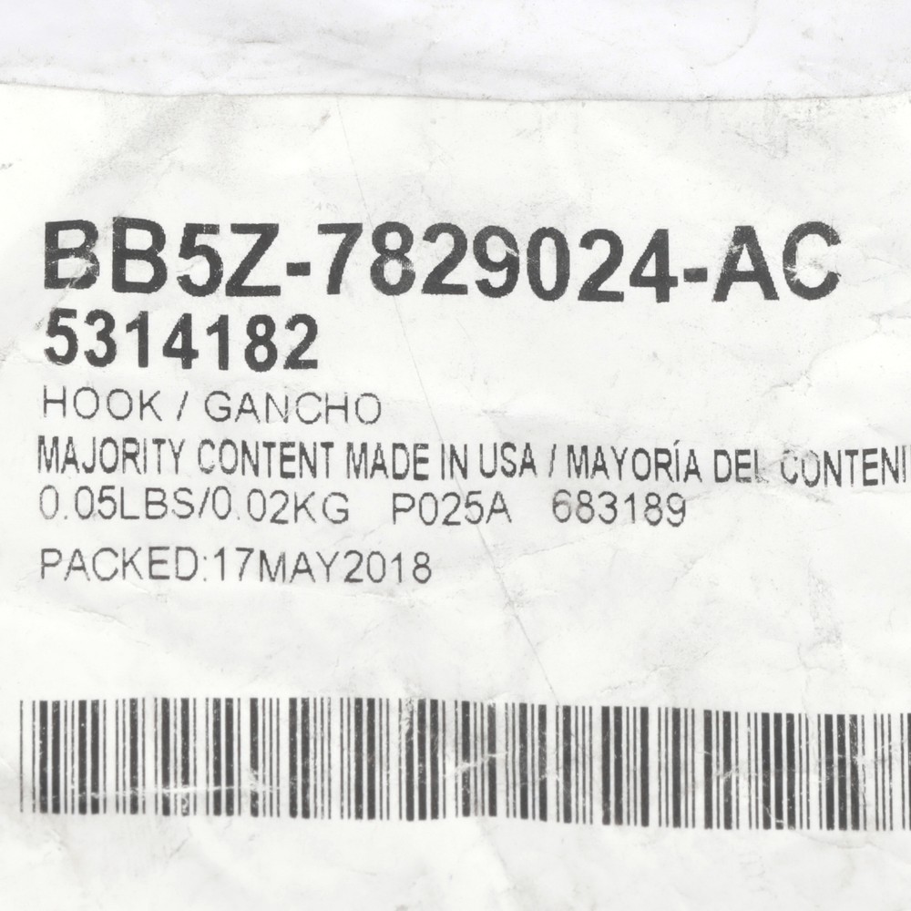 Genuine Ford Hook Assembly BB5Z-7829024-AC