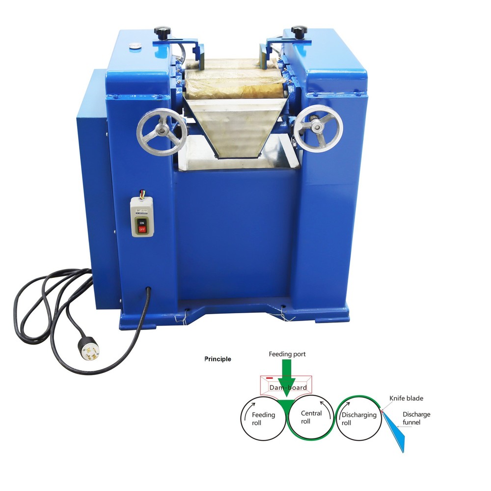 220V 3PHThree Rolls Metal Roller Grinder Machine Paint Ink Grinding Mill Machine