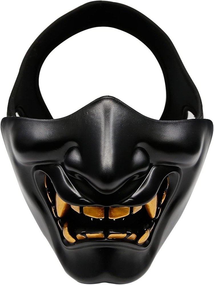 Evil Demon Kabuki Samurai Half Face Mask - Ultimate Airsoft Protection