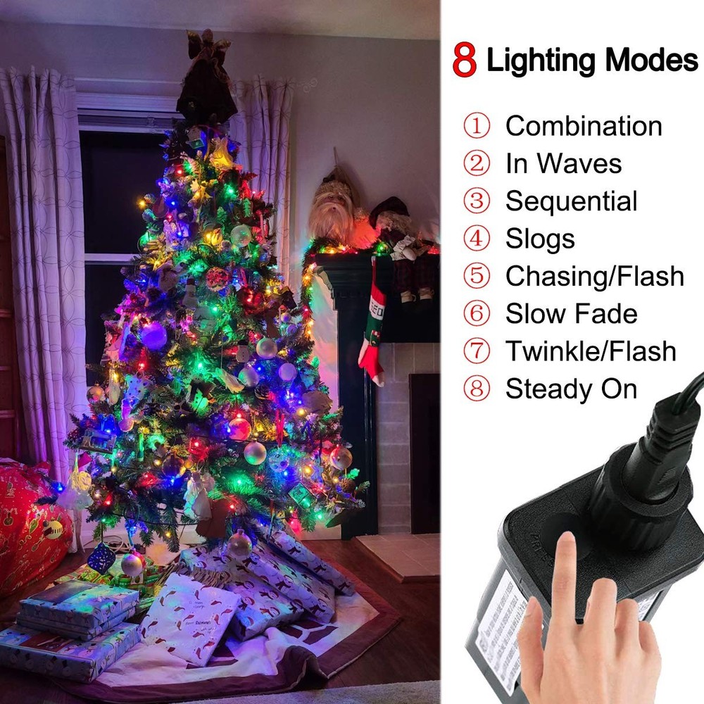 Christmas String Lights - 320 LEDs 35m/115ft Memory Function 8 Modes End-to-E...