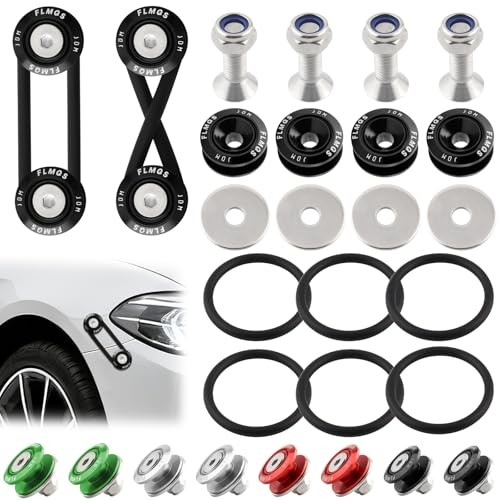 Universal Bumper Quick Release Kit, Front Rear Quick Release Bumper 2set Black