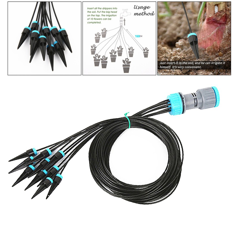 Automatic 10-Nozzle Drip Irrigation System Watering Potted Equipment